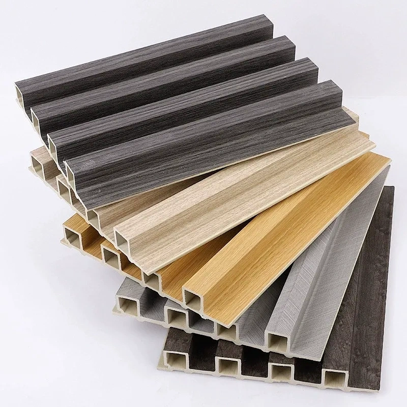 Decorative fluted profile samples with different colors, grooves and surface finishes Decorative fluted profile samples with different colors, grooves and surface finishes